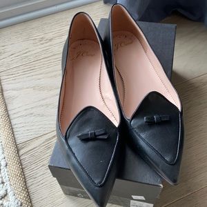 J. Crew black pointed loafers